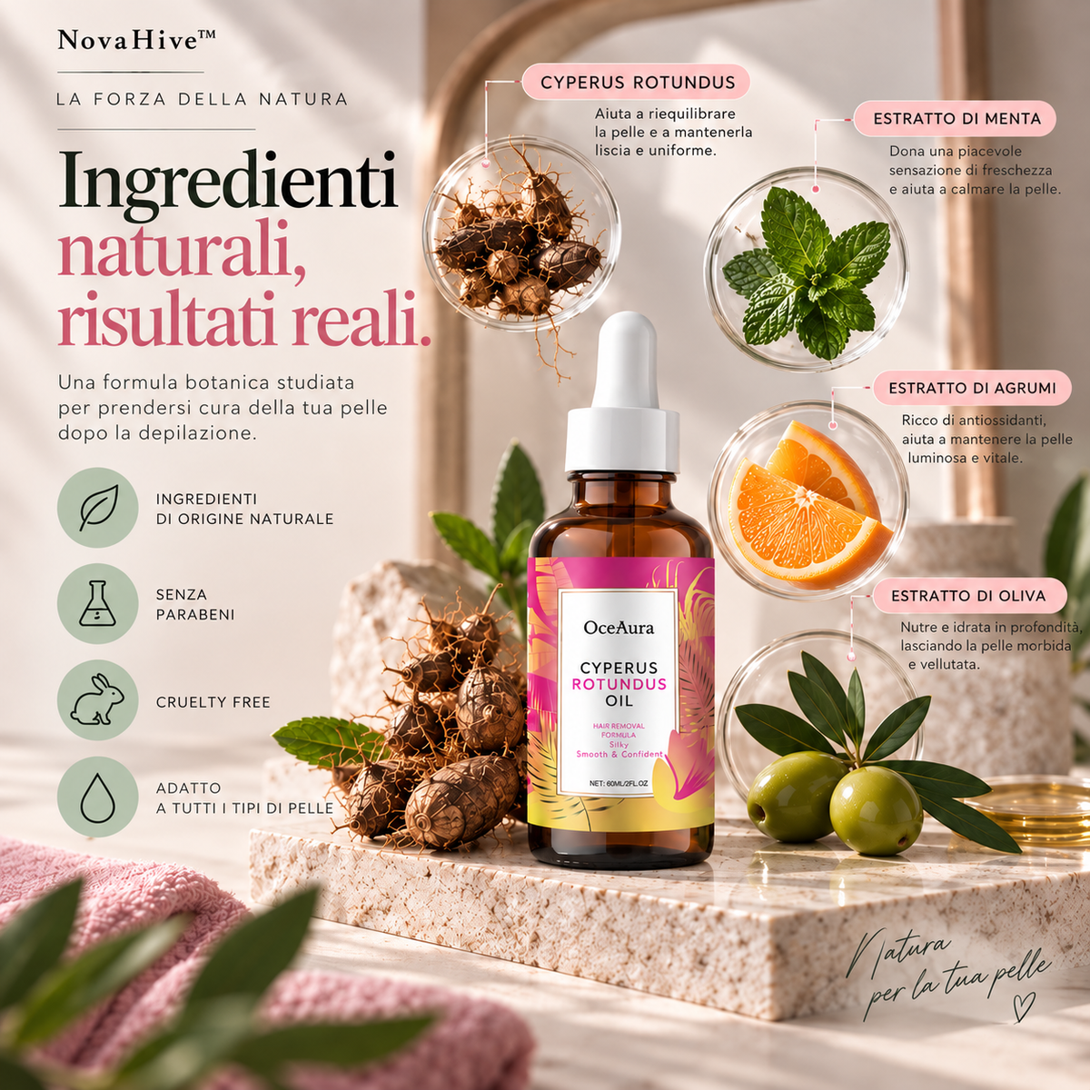 NovaHive™ Olio al Cyperus Rotundus™